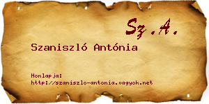 Szaniszló Antónia névjegykártya